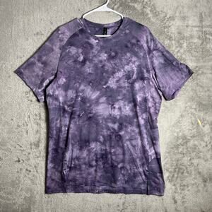 Lululemon Always Agile Short Sleeve Spray Dye Diamond Dye‎ Dusky Lavender XL